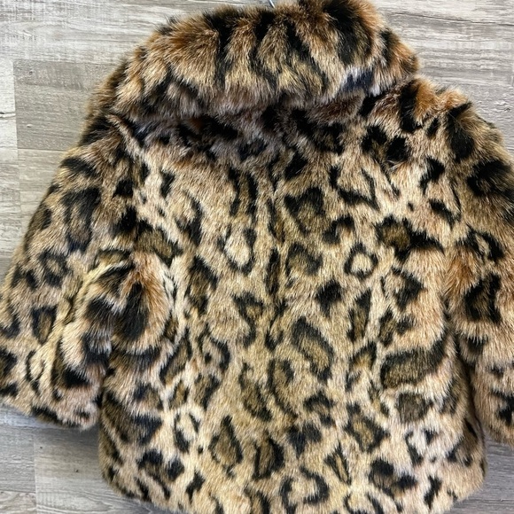 JUICY couture leopard print fur jacket sz 3 - Picture 3 of 3